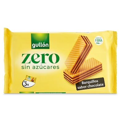 Barquillos de chocolate sin azúcares Gullón 180 g-0