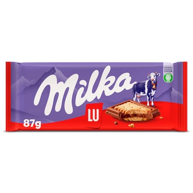 Chocolate con leche relleno de galleta lu Milka 87 g-0 Chocolate con leche relleno de galleta lu Milka 87 g-0