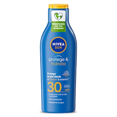Leche solar protege & hidrata spf 30 Nivea 200 ml-0 Leche solar protege & hidrata spf 30 Nivea 200 ml-0