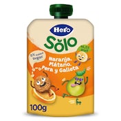 Alimento infantil con puré de frutas y galleta Hero 100 g