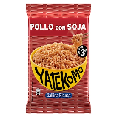 Noodles sabor pollo con soja Gallina Blanca Yatekomo 79 g-0 Noodles sabor pollo con soja Gallina Blanca Yatekomo 79 g-0