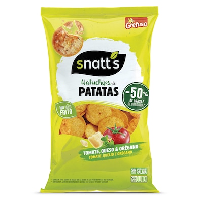 Natuchips sabor tomate, queso y orégano Snatt's 85 g-0 Natuchips sabor tomate, queso y orégano Snatt's 85 g-0