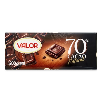 Chocolate negro 70% cacao Valor 200 g-0 Chocolate negro 70% cacao Valor 200 g-0