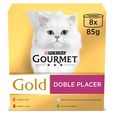 Alimento para gatos doble placer Gourmet 8 x 85 g-0 Alimento para gatos doble placer Gourmet 8 x 85 g-0