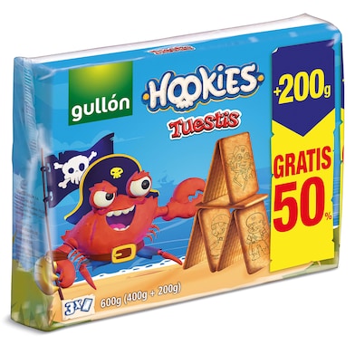Galletas hookies tuestis Gullón caja 400 + 200 g gratis-0 Galletas hookies tuestis Gullón caja 400 + 200 g gratis-0