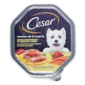 Alimento húmedo para perros recetas de la huerta con pollo Cesar 150 g
