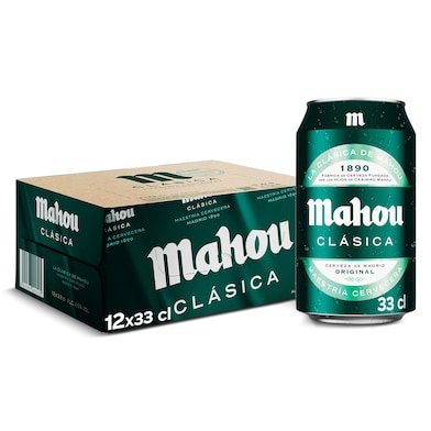Cerveza clásica Mahou pack 12 x 33 cl-0
