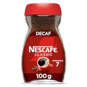 Café soluble descafeinado Nescafé 100 g