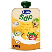 Yogur con plátano y fresa Hero 100 g