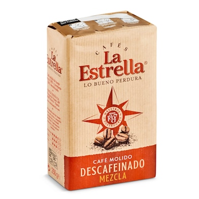 Café molido mezcla descafeinado La Estrella 250 g-0 Café molido mezcla descafeinado La Estrella 250 g-0