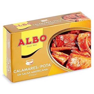 Trozos de calamar en salsa americana Albo 72 g-0