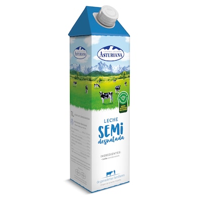 Leche semidesnatada Asturiana 1 L-0 Leche semidesnatada Asturiana 1 L-0