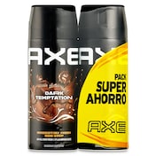 Desodorante dark temptation pack 2 Axe 300 ml