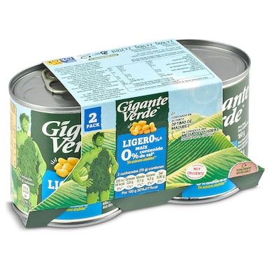 Maíz ligero 0% sal Gigante Verde 2 x 140 g-0