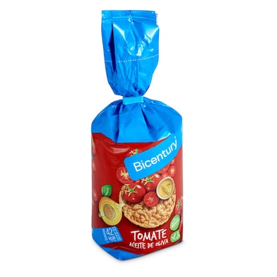 Tortitas de maíz con tomate y aceite de oliva Bicentury 123 g-0