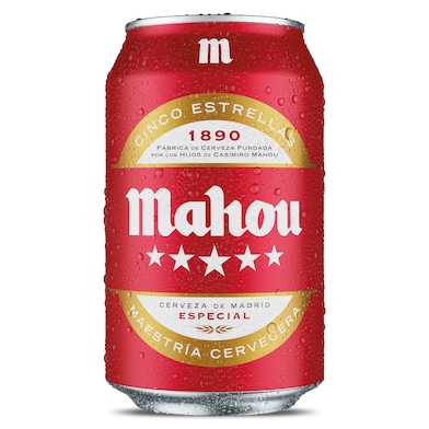 Cerveza Mahou 5 Estrellas 33 cl-0 Cerveza Mahou 5 Estrellas 33 cl-0