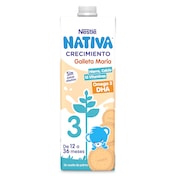 Bebida láctea crecimiento con galleta maria Nativa 1 L