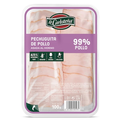 Pechuguitas de pollo asado 99% La Carloteña 100 g-0