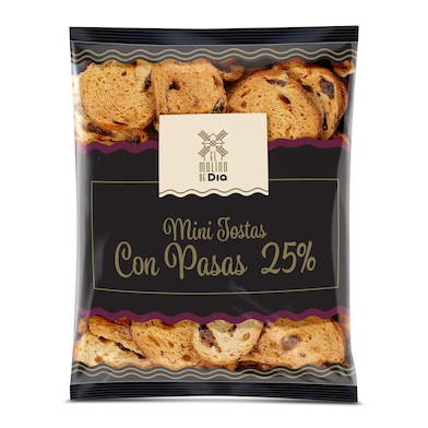 Mini tostas con pasas El Molino de Dia 110 g-0 Mini tostas con pasas El Molino de Dia 110 g-0