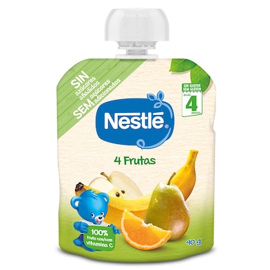 Alimento infantil con puré de pera, manzana, naranja y plátano Nestlé 90 g-0