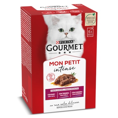 Alimento para gatos con buey, ternera y cordero Gourmet 6 x 50 g-0 Alimento para gatos con buey, ternera y cordero Gourmet 6 x 50 g-0