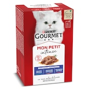 Alimento para gatos con atún, salmón y trucha Gourmet 6 x 50 g