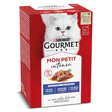 Alimento para gatos con atún, salmón y trucha Gourmet 6 x 50 g-0 Alimento para gatos con atún, salmón y trucha Gourmet 6 x 50 g-0