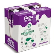 Leche desnatada sin lactosa Dia Láctea pack 6 x 1 L