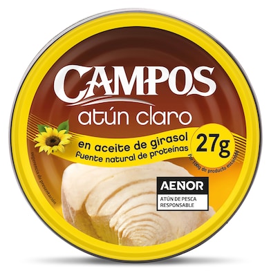 Atún claro en aceite de girasol Campos 104 g-0