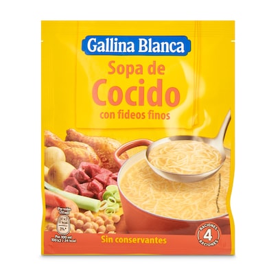 Sopa de cocido con fideos Gallina Blanca 72 g-0 Sopa de cocido con fideos Gallina Blanca 72 g-0