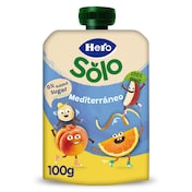Alimento infantil con puré de frutas mediterráneo Hero 100 g