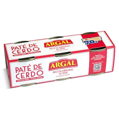 Paté de cerdo original Argal 3 x 83 g-0