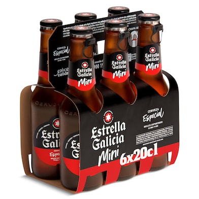 Cerveza Estrella Galicia pack 6 x 20 cl-0 Cerveza Estrella Galicia pack 6 x 20 cl-0