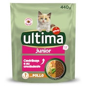 Alimento para gatos junior con pollo Ultima 440 g