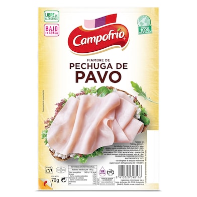 Pechuga de pavo Campofrío 70 g-0 Pechuga de pavo Campofrío 70 g-0