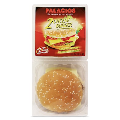 Hamburguesa cheese burger Palacios 2 x 125 g-0 Hamburguesa cheese burger Palacios 2 x 125 g-0
