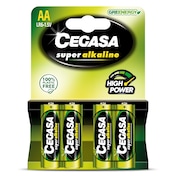 Pilas alcalinas AA Cegasa 4 unidades