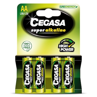 Pilas alcalinas AA Cegasa 4 unidades-0 Pilas alcalinas AA Cegasa 4 unidades-0