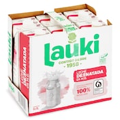 Leche desnatada Lauki pack 6 x 1 L