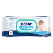 Toallitas 99% agua Dodot 60 unidades