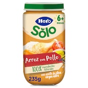 Puré de arroz con pollo Hero 235 g