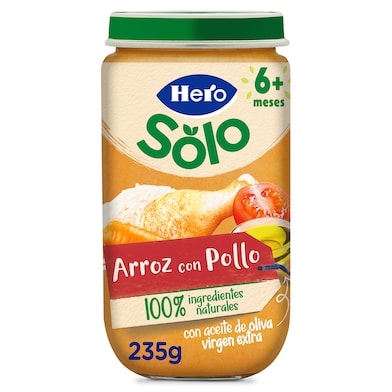 Puré de arroz con pollo Hero 235 g-0 Puré de arroz con pollo Hero 235 g-0