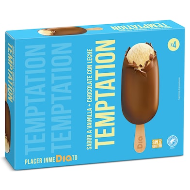 Helado bombón chocolate con leche Dia Temptation 4 x 84 g-0