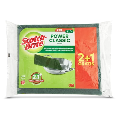 Estropajo gigante classic verde Scotch brite 3 unidades-0 Estropajo gigante classic verde Scotch brite 3 unidades-0