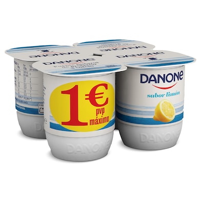 Yogur sabor limón Danone 4 x 125 g-0 Yogur sabor limón Danone 4 x 125 g-0