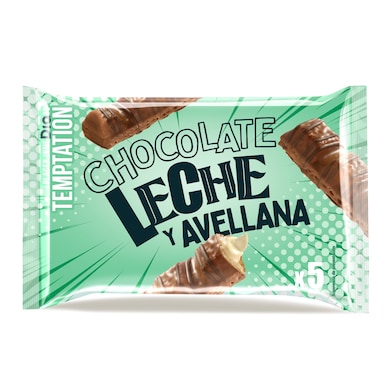 Barritas de chocolate con leche y avellanas Dia Temptation 115 g-0 Barritas de chocolate con leche y avellanas Dia Temptation 115 g-0