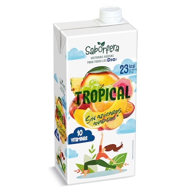 Bebida de zumo tropical sin azúcares añadidos Dia Saborfera 1 L-0 Bebida de zumo tropical sin azúcares añadidos Dia Saborfera 1 L-0