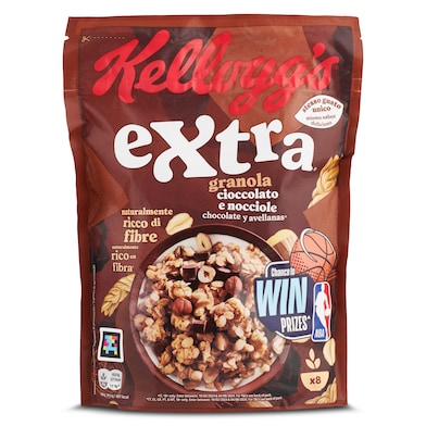 Cereales crujientes con chocolate y avellanas Kellogg's Extra 375 g-0 Cereales crujientes con chocolate y avellanas Kellogg's Extra 375 g-0