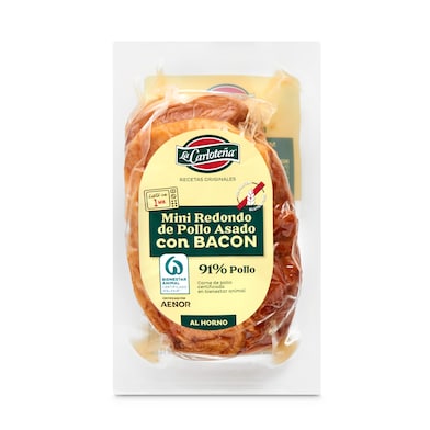 Mini redondo de pollo asado con bacon La Carloteña 250 g-0 Mini redondo de pollo asado con bacon La Carloteña 250 g-0