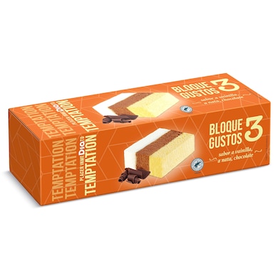 Helado corte tres sabores Dia Temptation 523 g-0